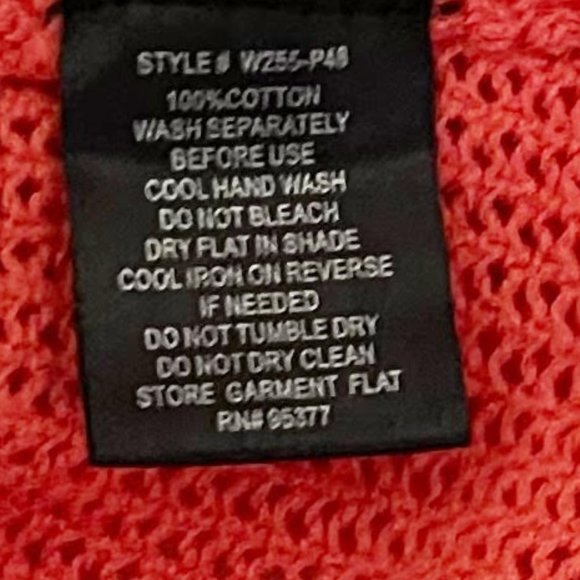 Sanctuary Medium Orange Open Knit Crewneck Cotton Sweater - Picture 6 of 6